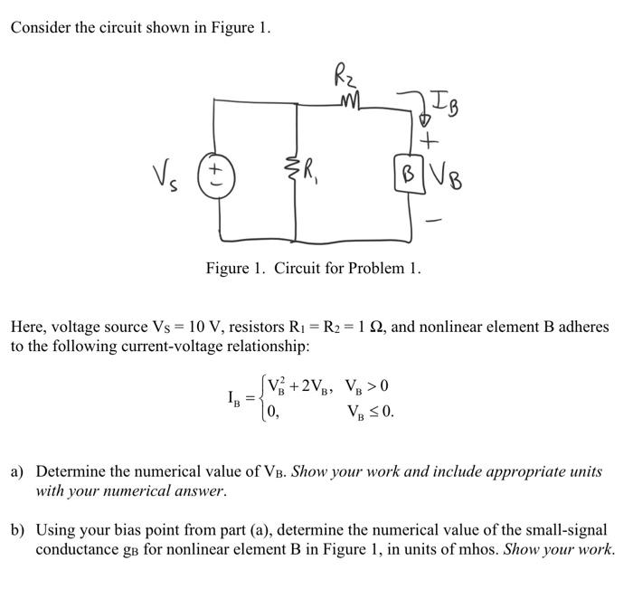 Solved Consider The Circuit Shown In Figure 1. Figure 1. | Chegg.com