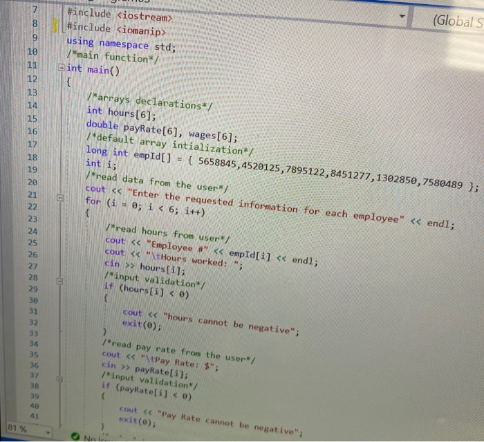 Solved use C++ programming language and please I am | Chegg.com
