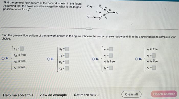 Solved Find The General Flow Pattern Of The Network Shown In | Chegg.com