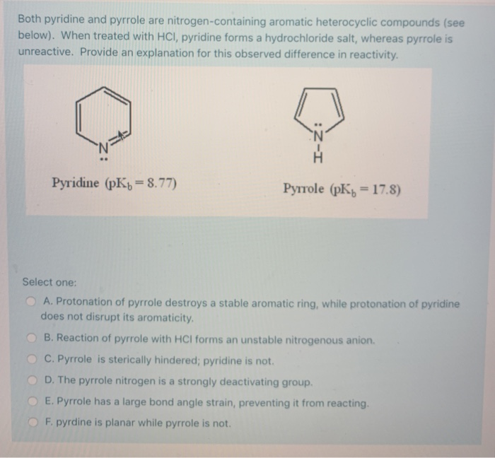 solved-both-pyridine-and-pyrrole-are-nitrogen-containing-chegg