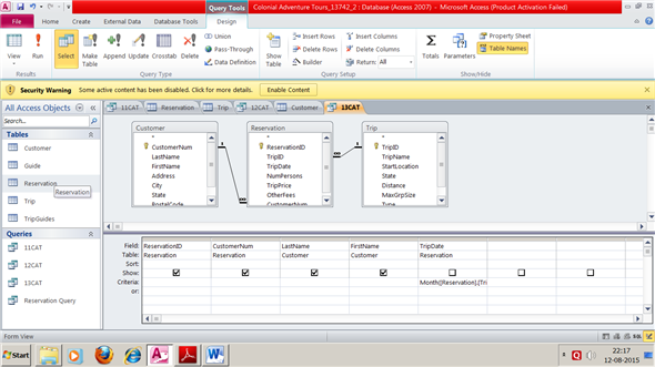 Solved: List the reservation ID, customer number, customer last