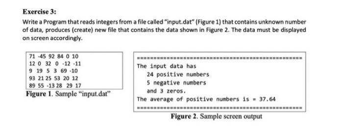 Solved Exercise 3: Write a Program that reads integers from | Chegg.com