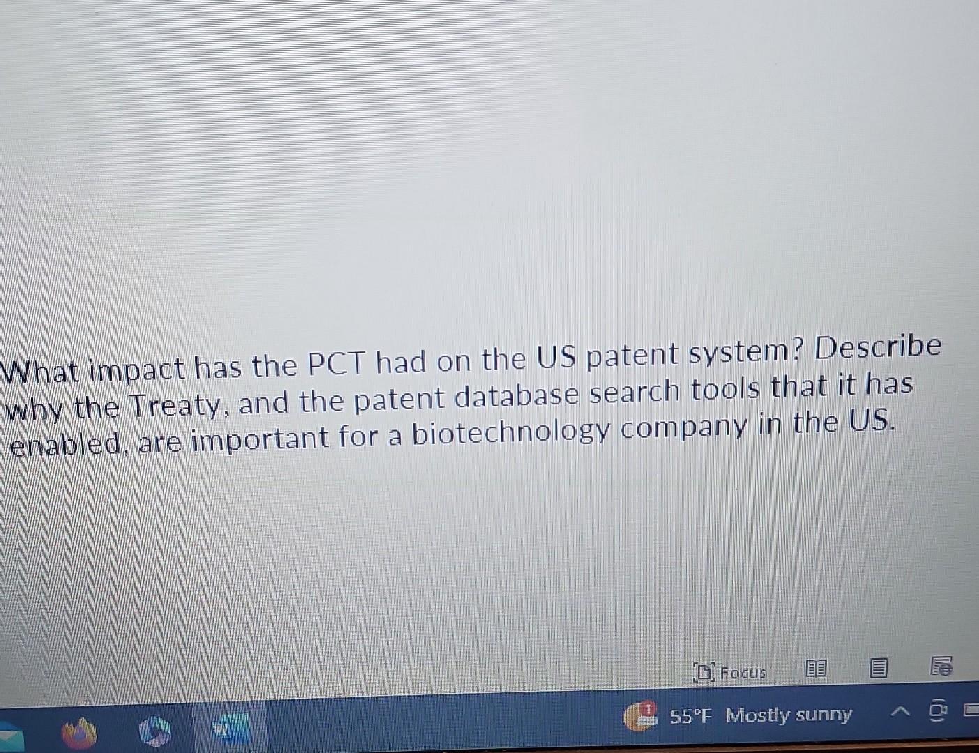 Fresh Look at Solved What Impact Has The Pct Had On The Us