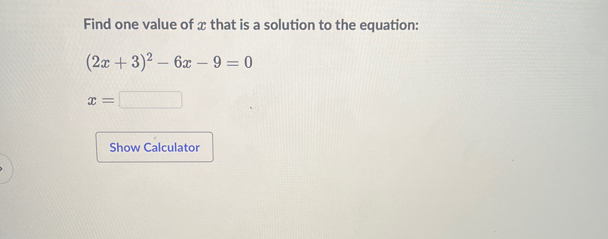 Solved Find one value of x ﻿that is a solution to the | Chegg.com