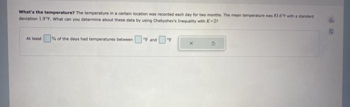 Solved What's the temperature? The temperature in a certain | Chegg.com
