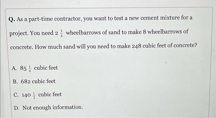Solved Q. As a part-time contractor, you want to test a new 