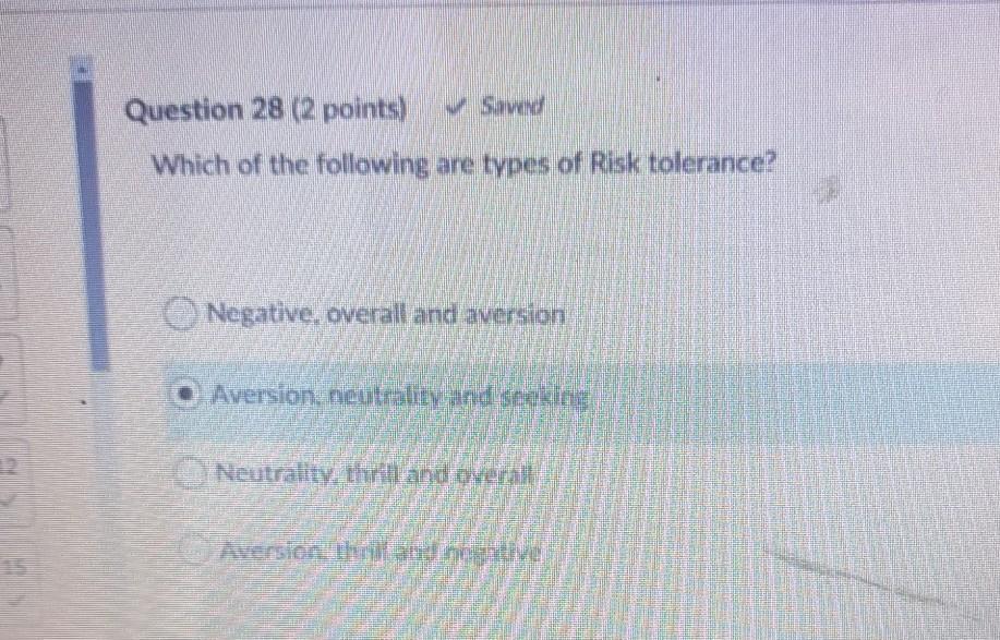 Solved Question 7 (1 point) Saved One of the important | Chegg.com