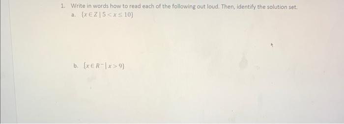 Solved 1. Write in words how to read each of the following | Chegg.com