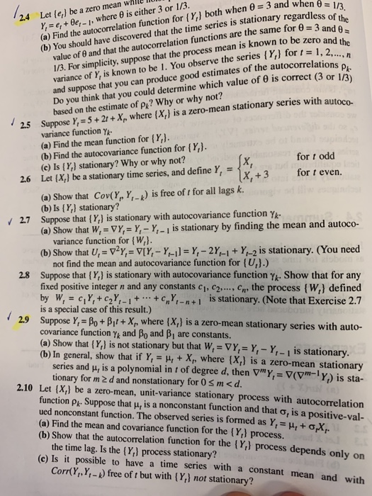 Solved (a) Find the autocorrelation function for (Y) both | Chegg.com