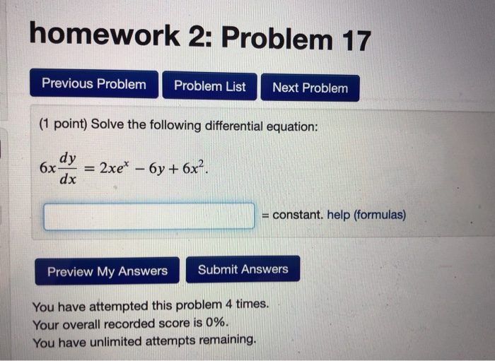 Solved homework 2: Problem 17 Previous Problem Problem List | Chegg.com