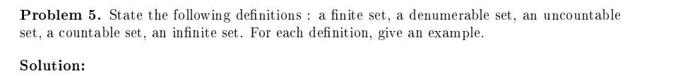 Solved Problem 5. State the following definitions : a finite | Chegg.com