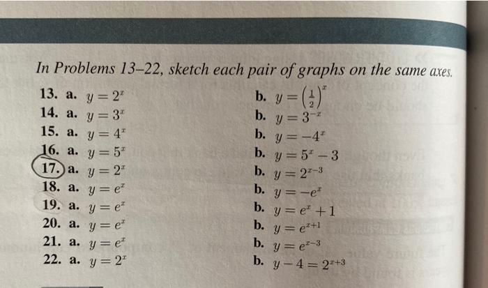 Solved In Problems 13-22, sketch each pair of graphs on the | Chegg.com