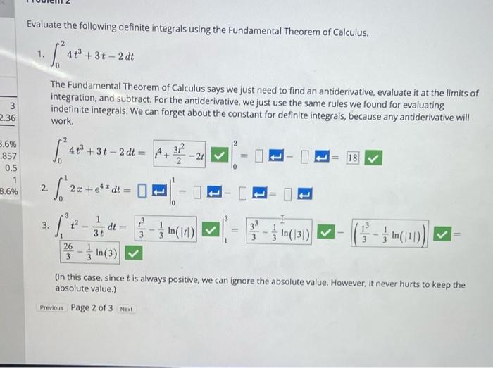 Solved Evaluate the following definite integrals using the | Chegg.com