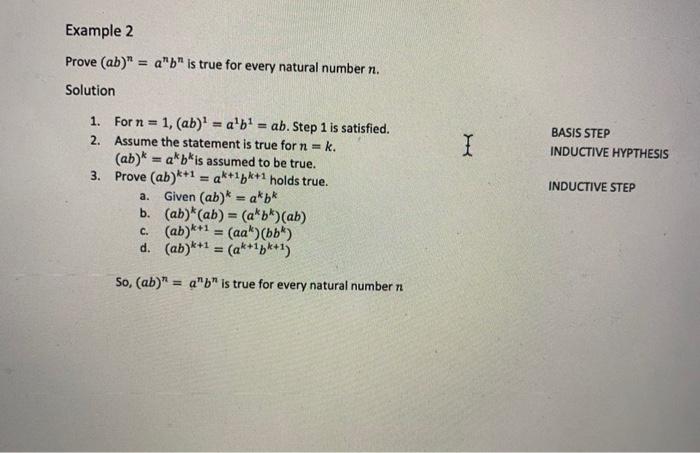 Example 2 Prove (ab)" = A"b" Is True For Every | Chegg.com