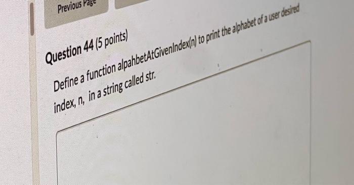 Question 44 (5 points) Define a function | Chegg.com