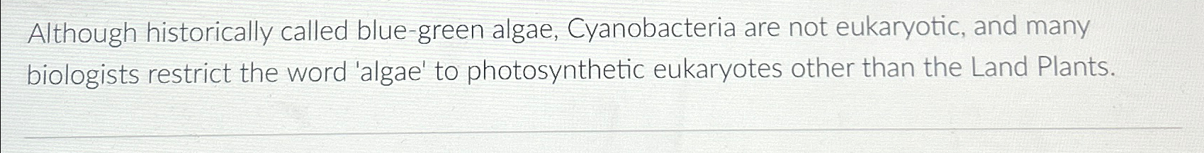 bacteria and blue green algae are examples of eukaryotic cells