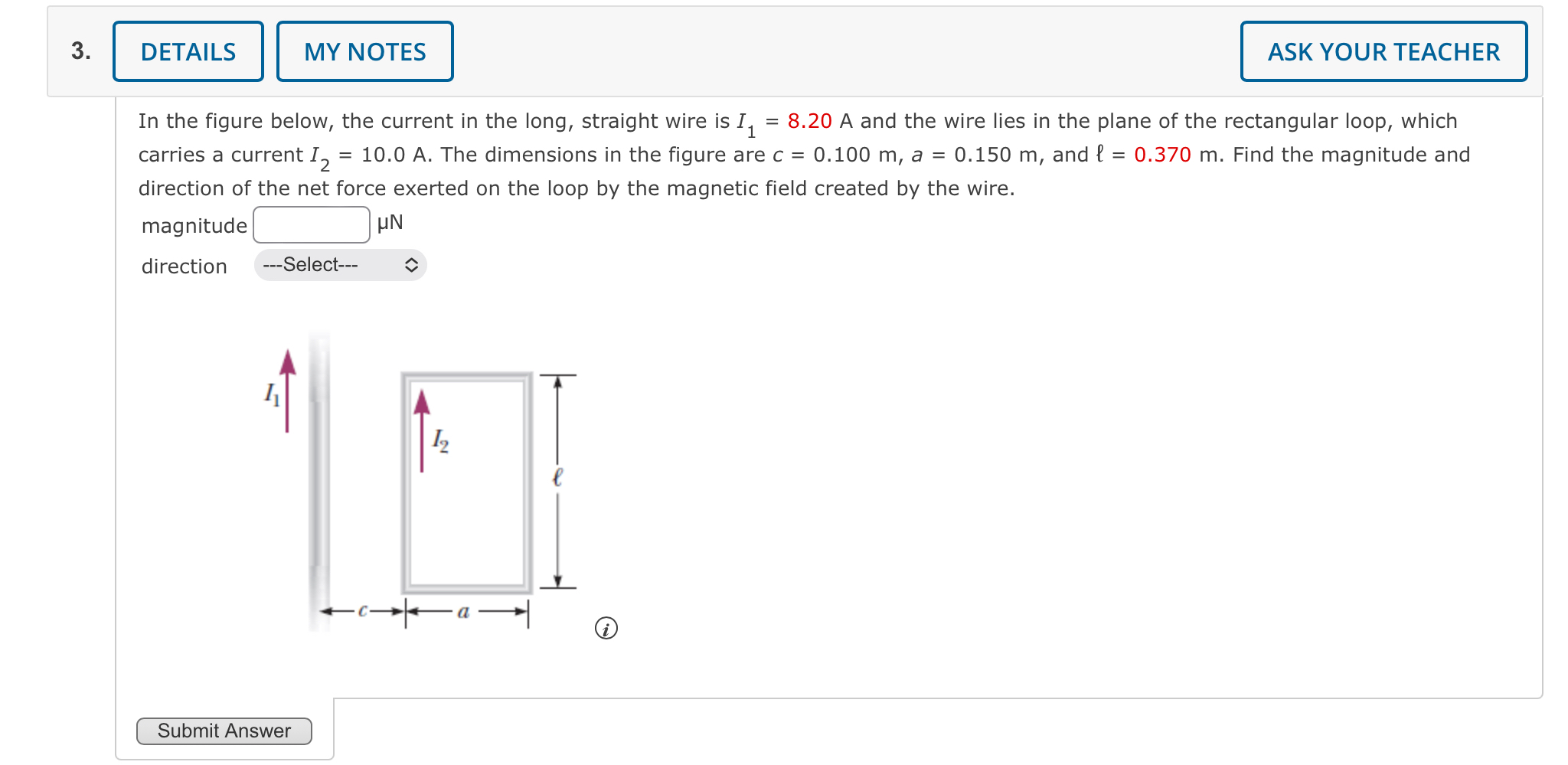 Solved In the figure below, the current in the long, | Chegg.com