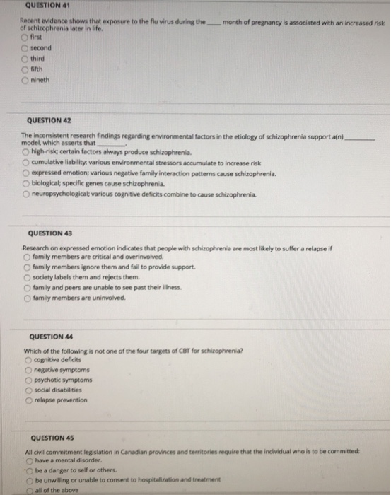 Solved Question 41 Recent Evidence Shows That Exposure To Chegg Com