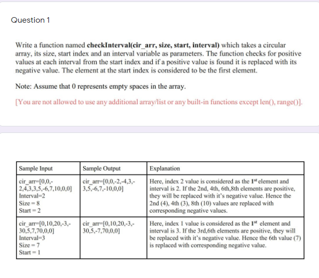Solved Question 1 Write a function named | Chegg.com