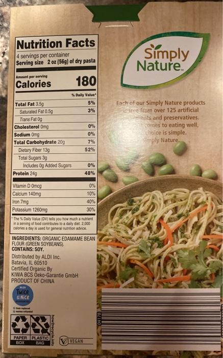 Solved if eat whole box of this pasta, how many calories 