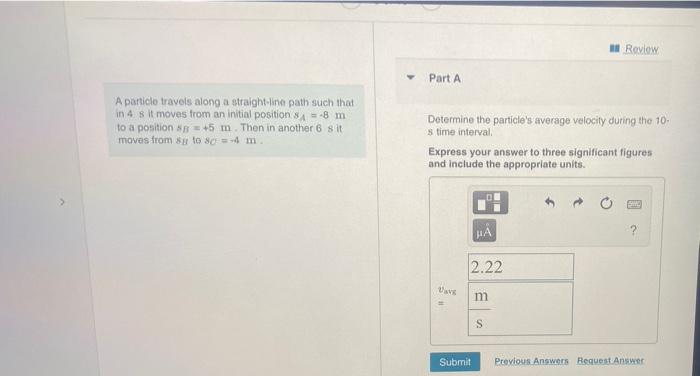 Solved Review Part A A Particle Travels Along A | Chegg.com