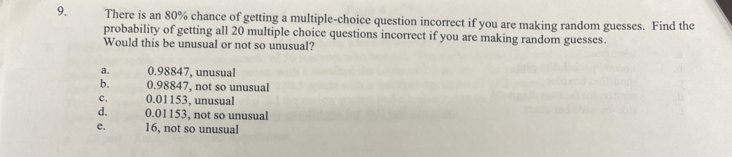Solved There is an 80% ﻿chance of getting a multiple-choice | Chegg.com