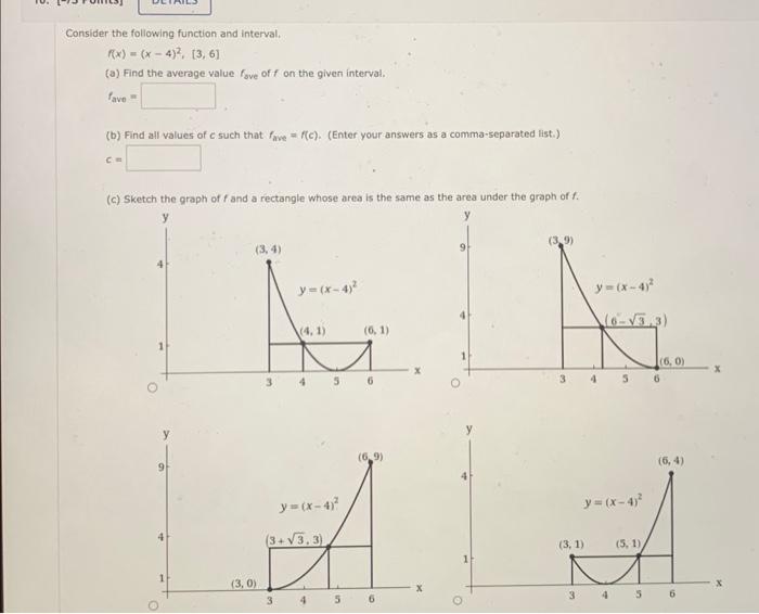 Solved Consider The Following Function And Interval. | Chegg.com