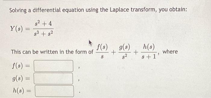 Solved Solving a differential equation using the Laplace | Chegg.com