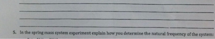 mass spring system experiment conclusion