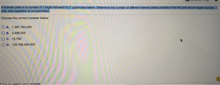 solved-a-license-plate-is-to-consist-of-3-digits-followed-by-chegg