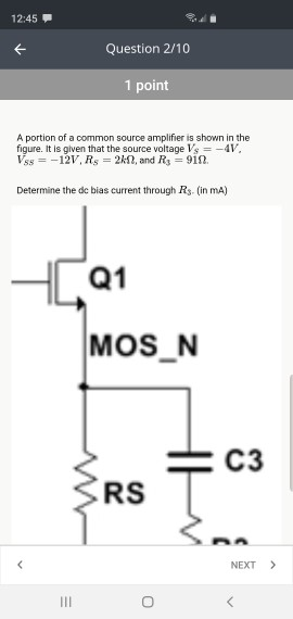 Solved 12:45 Question 2/10 1 point A portion of a common | Chegg.com