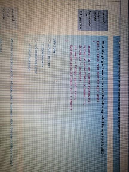 Solved Object Oriented Programming fall20 Question 1 Not yet | Chegg.com