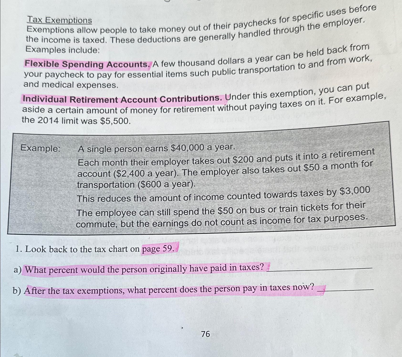 tax-exemptionsexemptions-allow-people-to-take-money-chegg