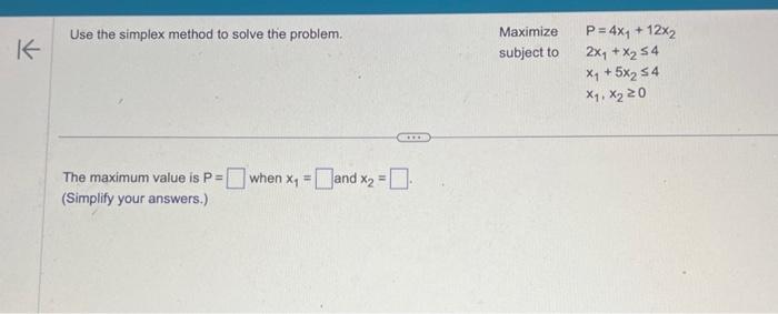 simplex method assignment problem