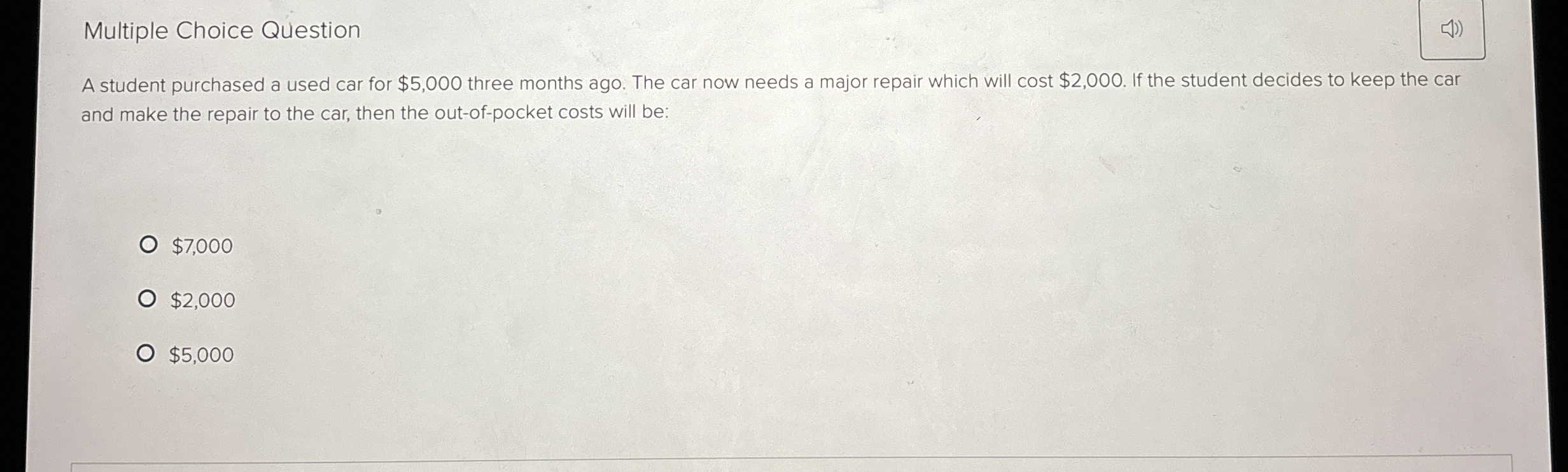 Solved Multiple Choice QuestionA student purchased a used | Chegg.com