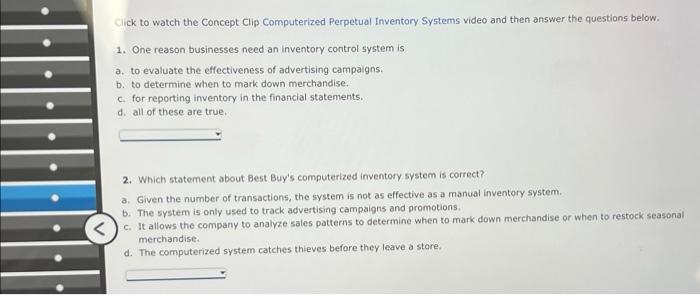 Solved Ilick To Watch The Concept Clip Computerized | Chegg.com