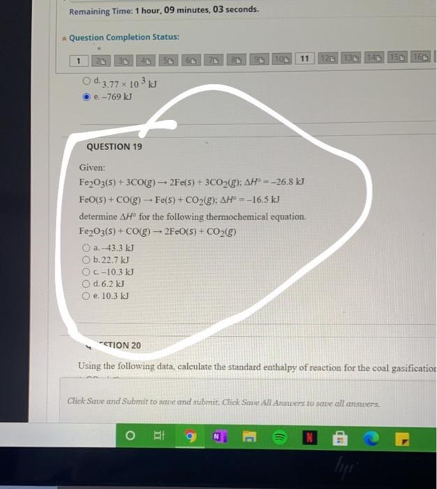 Solved Remaining Time: 1 hour, 09 minutes, 03 seconds. | Chegg.com
