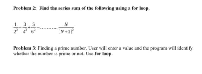 Solved Problem 2: Find the series sum of the following using | Chegg.com