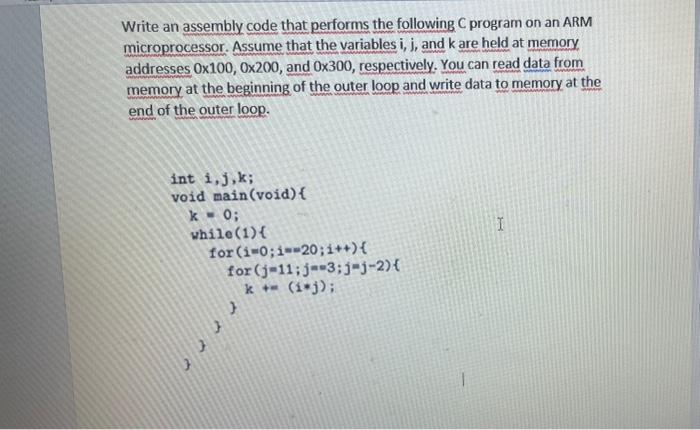 Solved Write an assembly code that performs the following C | Chegg.com
