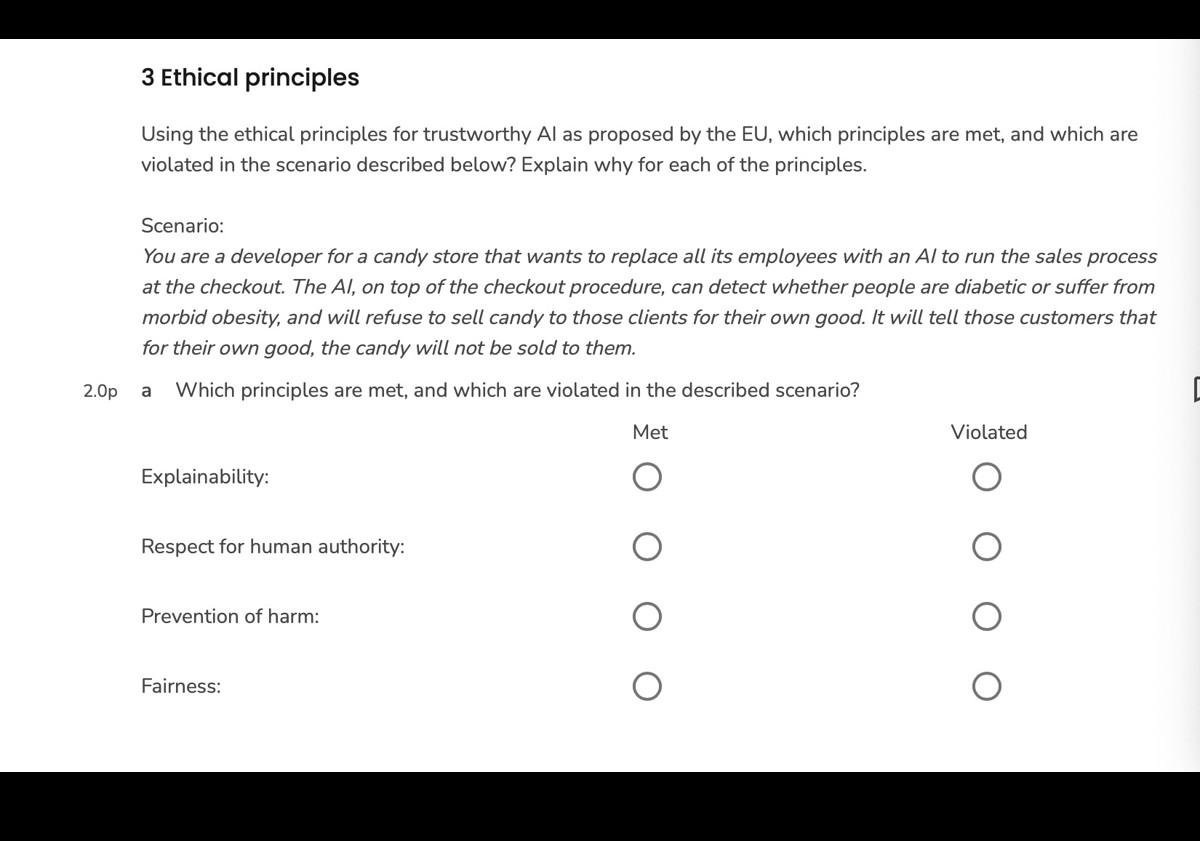 Solved 3 Ethical principles Using the ethical principles for | Chegg.com