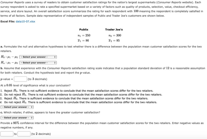 Publix Customer Satisfaction Survey