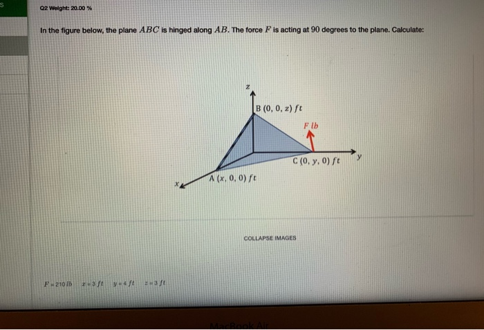 Solved S Q2 Weight: 20.00% In The Figure Below, The Plane | Chegg.com