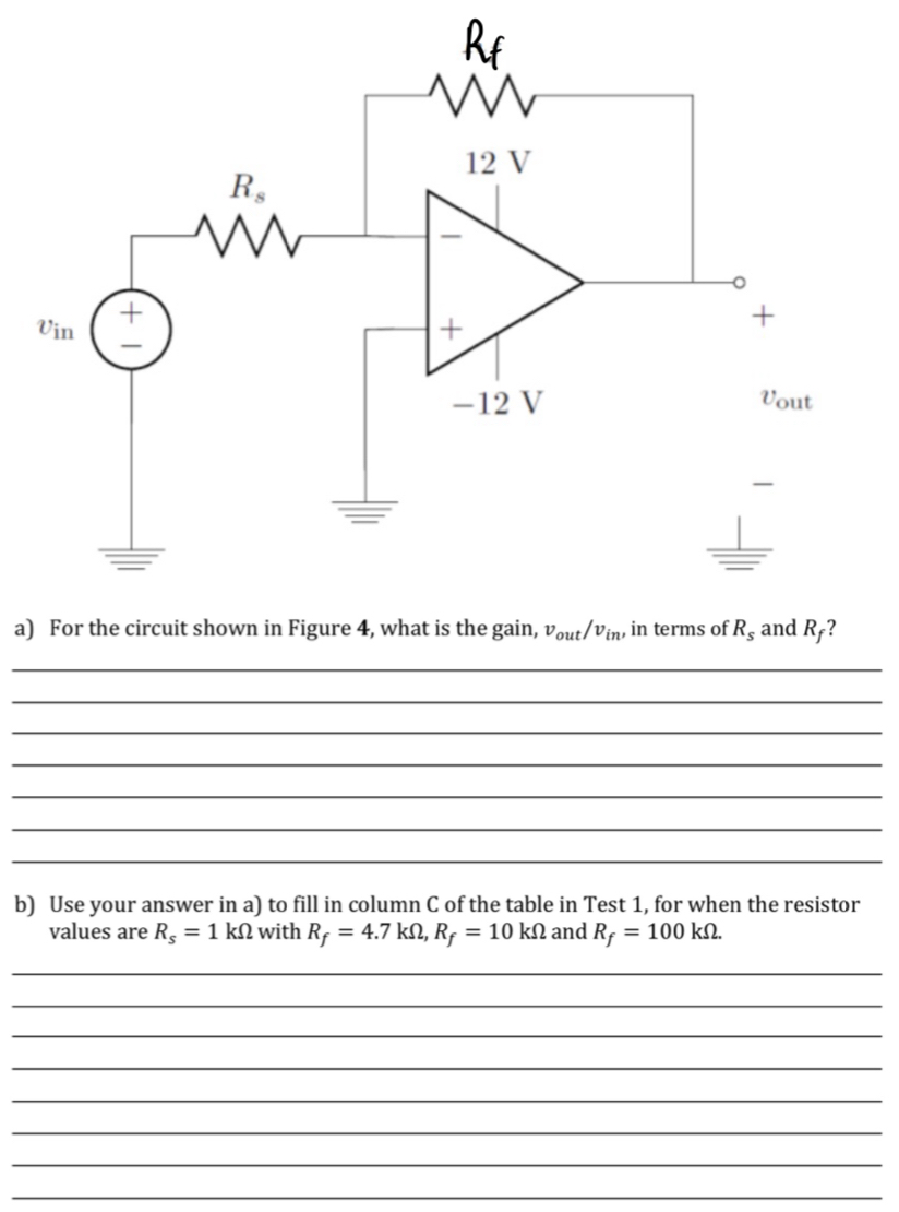 Solved a) ﻿For the circuit shown in Figure 4, ﻿what is the | Chegg.com