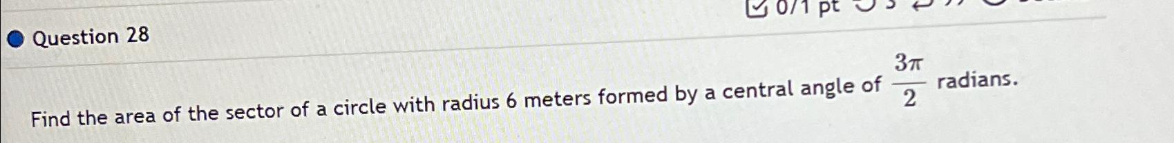 find the area of a circle whose radius is 6 meters