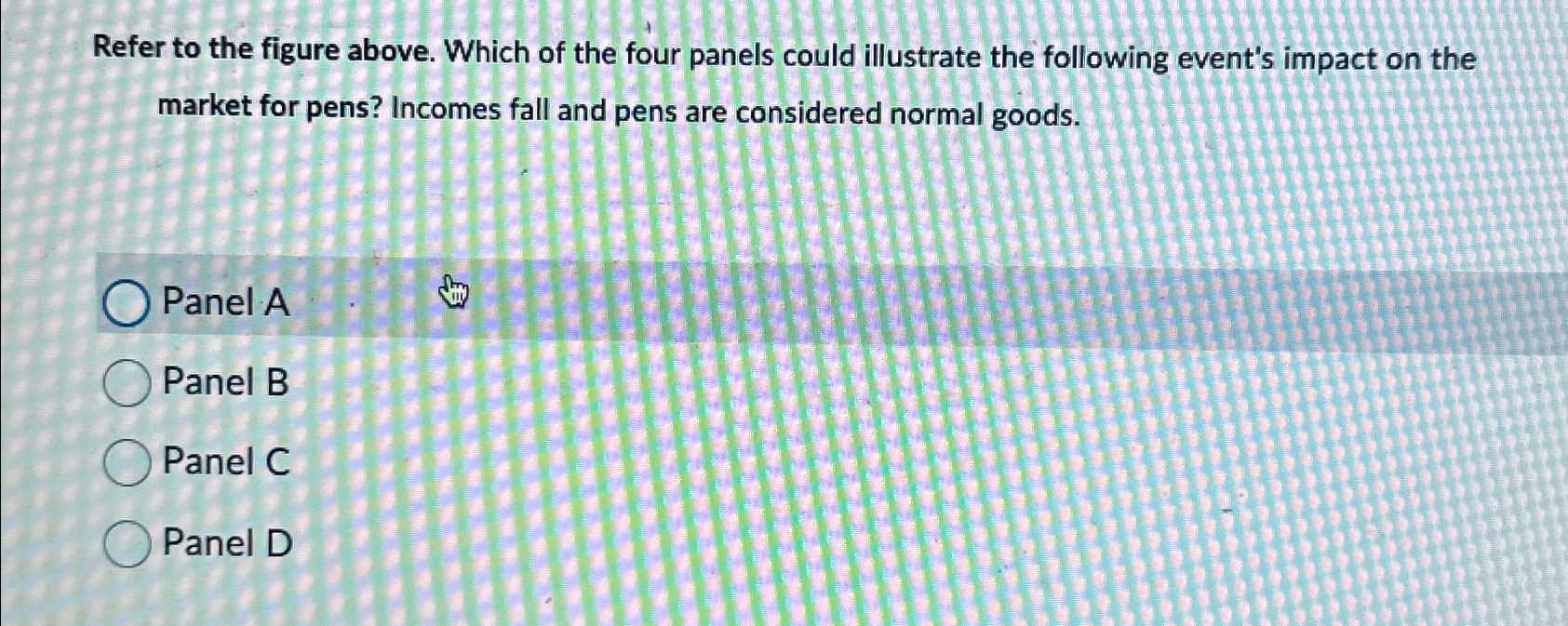 Solved Refer to the figure above. Which of the four panels | Chegg.com