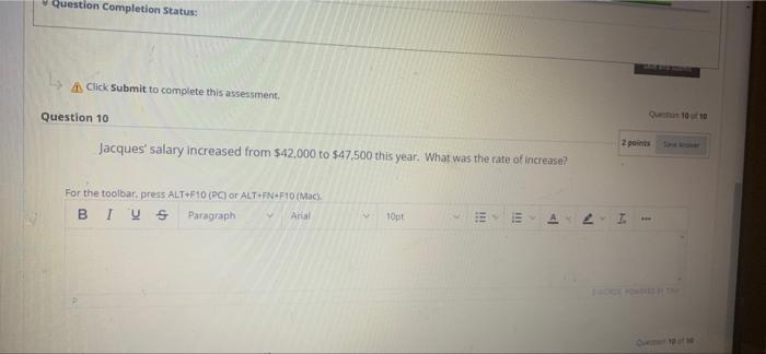 Solved Question Completion Status: Click Submit to complete | Chegg.com