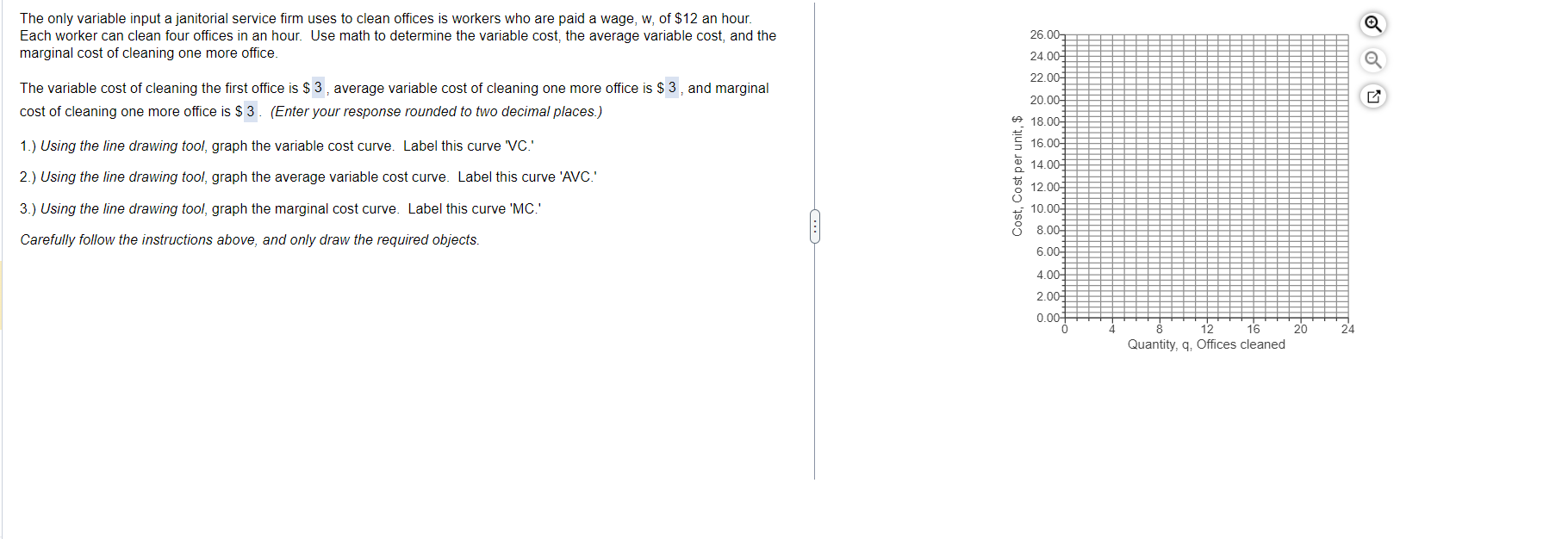 Janitors Graph Solved The only variable input a janitorial service firm | Chegg.com