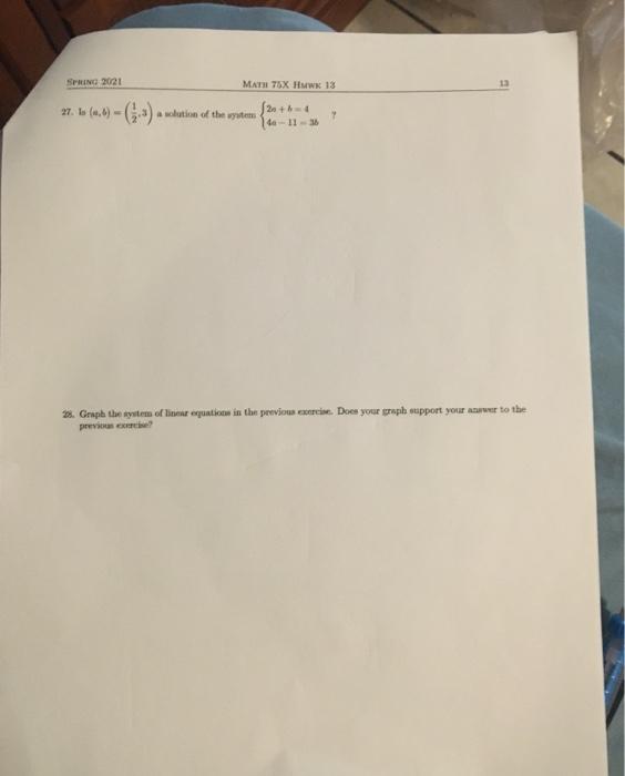 Solved SPRING 2021 MATH 75X HWK 13 13 27. (.5)-(.*). chutism | Chegg.com