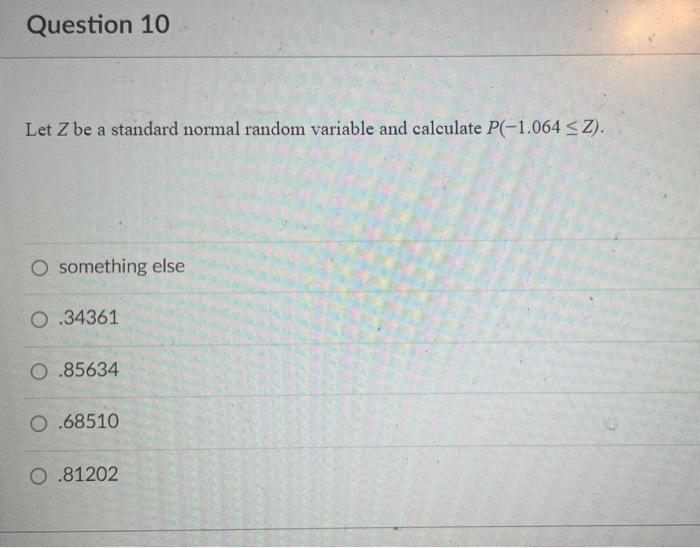 Solved Let Z be a standard normal random variable and | Chegg.com
