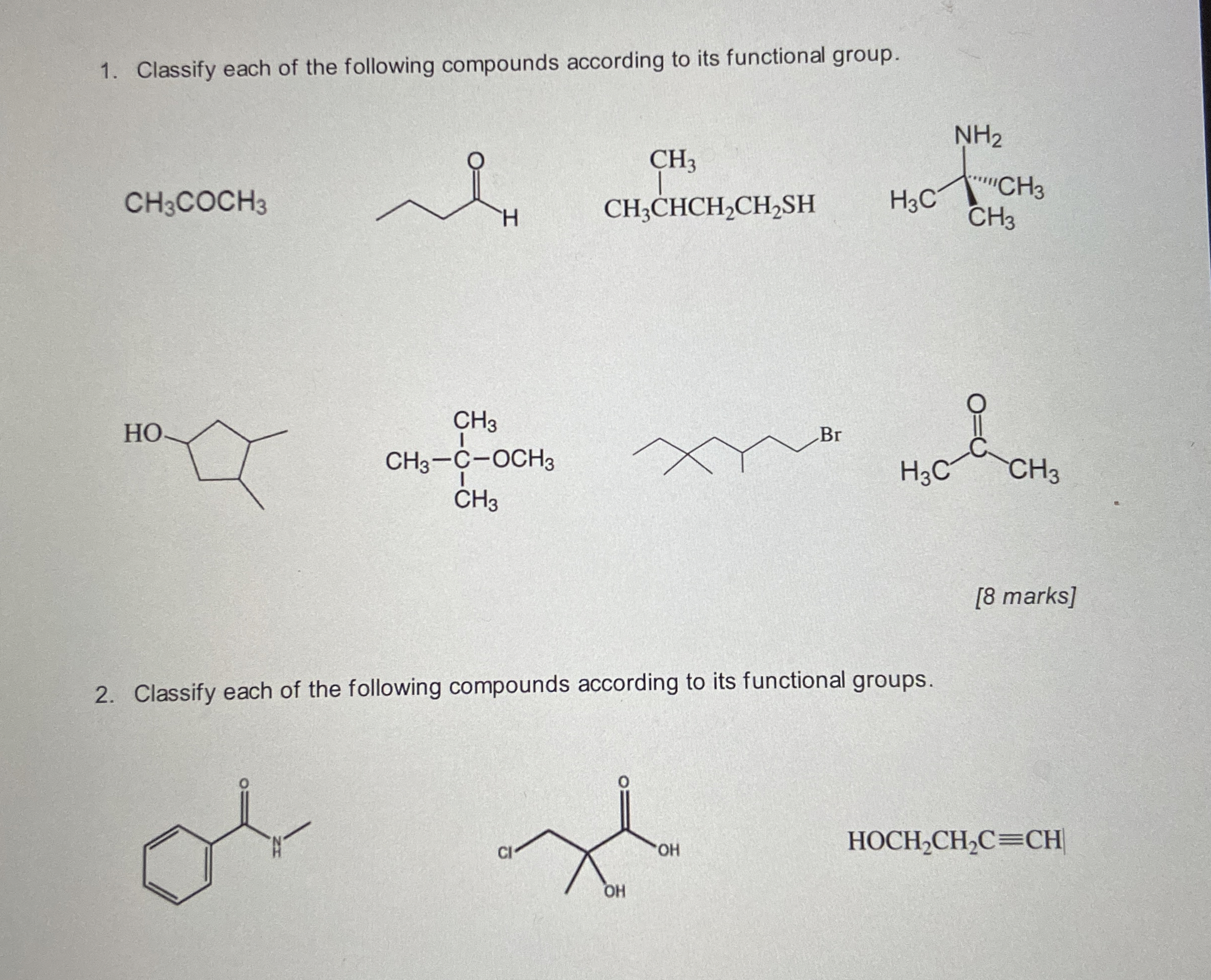 Solved Classify each of the following compounds according to | Chegg.com